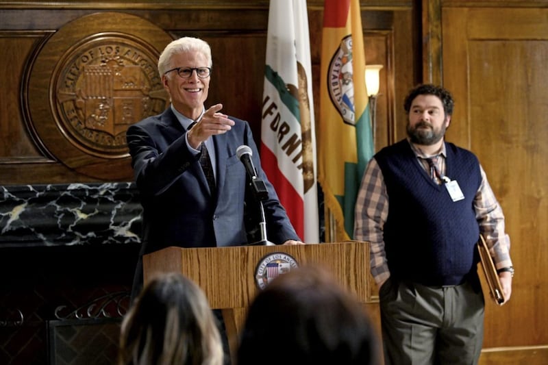 Mr Mayor: Ted Danson as Mayor Neil Bremer and Bobby Moynihan as Jayden Kwapis 