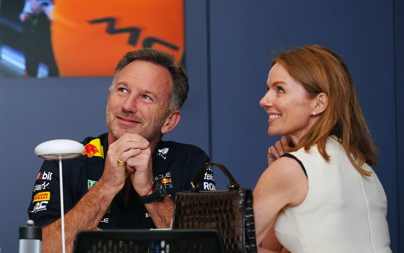 Christian and Geri Horner before the Bahrain Grand Prix