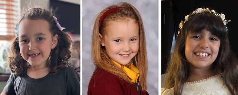 Left to right, Bebe King, six, Elsie Dot Stancombe, seven and Alice da Silva Aguiar, nine, who died after a mass stabbing at a Taylor Swift-themed dance class in Southport