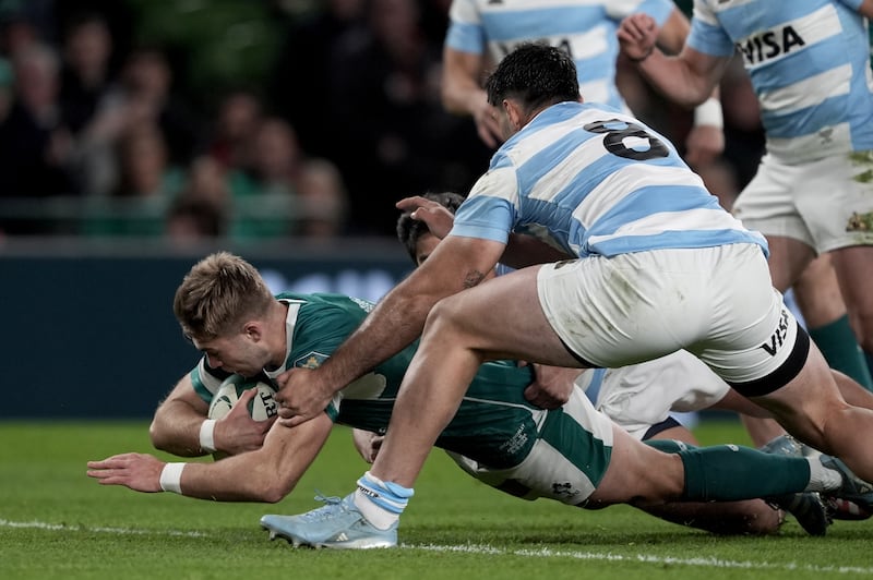 Jack Crowley helped Ireland to a narrow win over Argentina