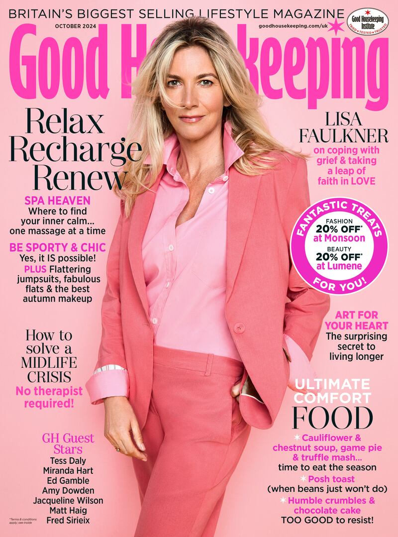 The full interview with Faulkner is available in Good Housekeeping