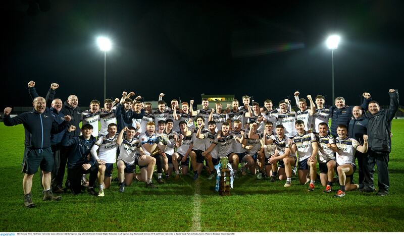 Ulster University players with Sigerson Cup