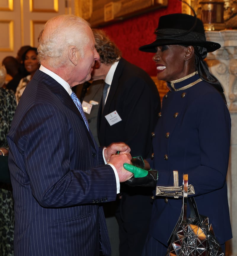 The King spoke to Grace Jones