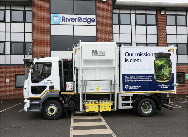 Co Antrim waste and resource management firm RiverRidge has completed a significant investment in its glass waste collection service after buying two new state-of-the-art biofuel vehicles which will see it increase its footprint and service offering