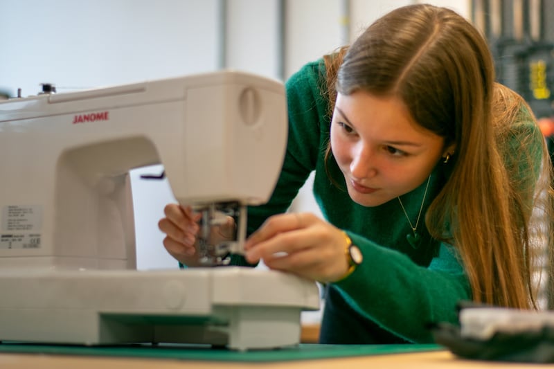 Pascha Al-Qassab is using her needlework skills to repair friends’ clothes and make last-minute dresses for nights out (University of Bristol/PA