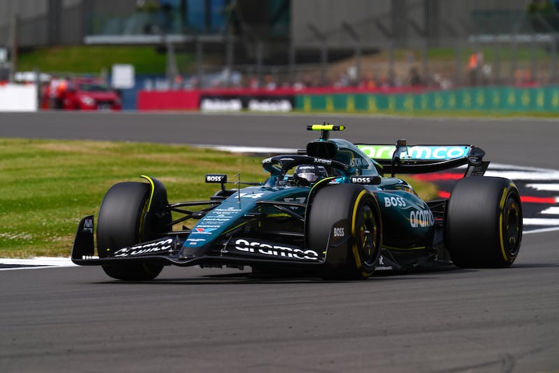 Aston Martin’s Fernando Alonso during second practice for the British Grand Prix at Silverstone on July 5 2024