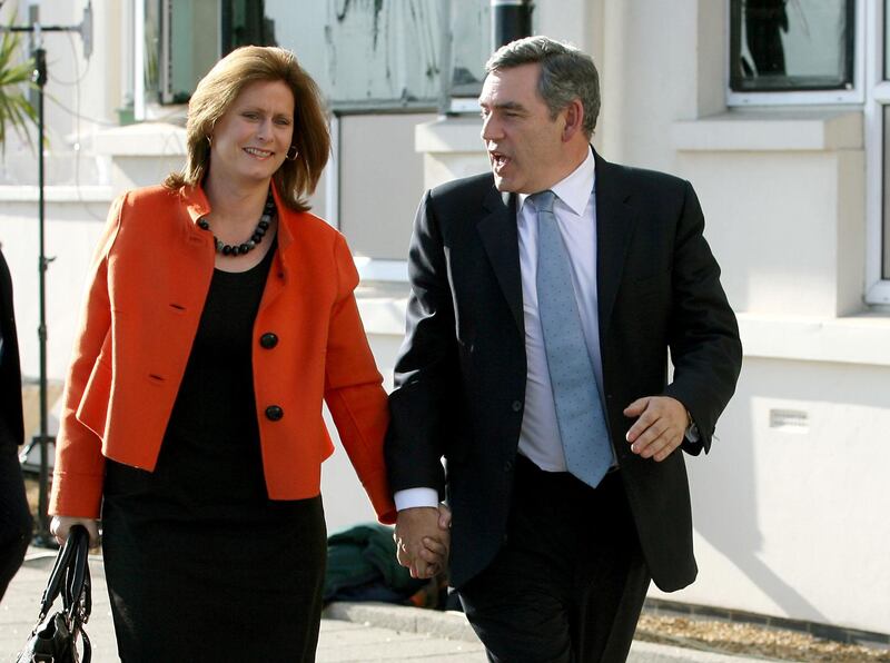 Sarah and Gordon Brown at the Labour Party Conference in Bournemouth in 2007