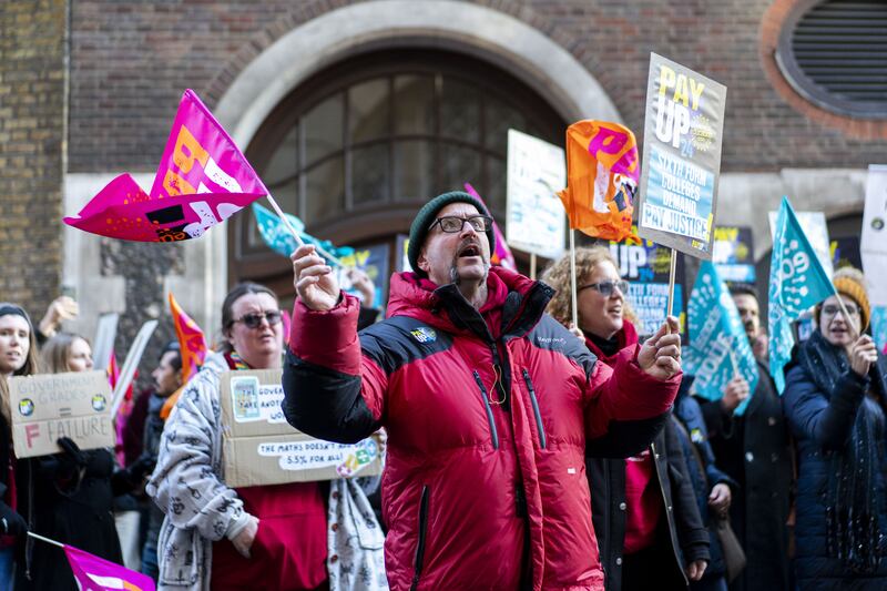 More than 200 people attended a rally outside the Department for Education (DfE) in London on Thursday afternoon