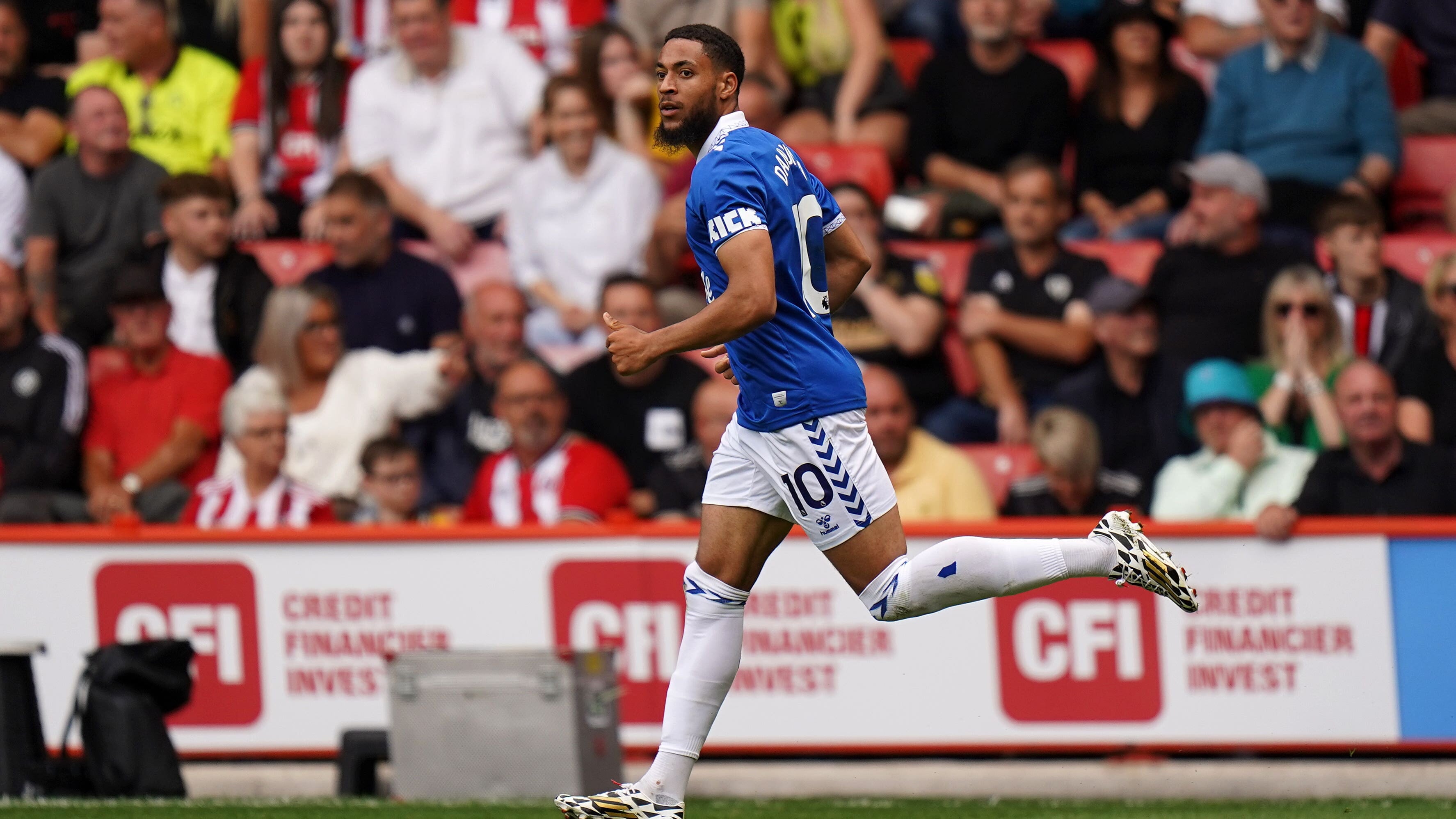 Everton’s Arnaut Danjuma earned his side a 2-2 draw at Sheffield United (Danny Lawson/PA)