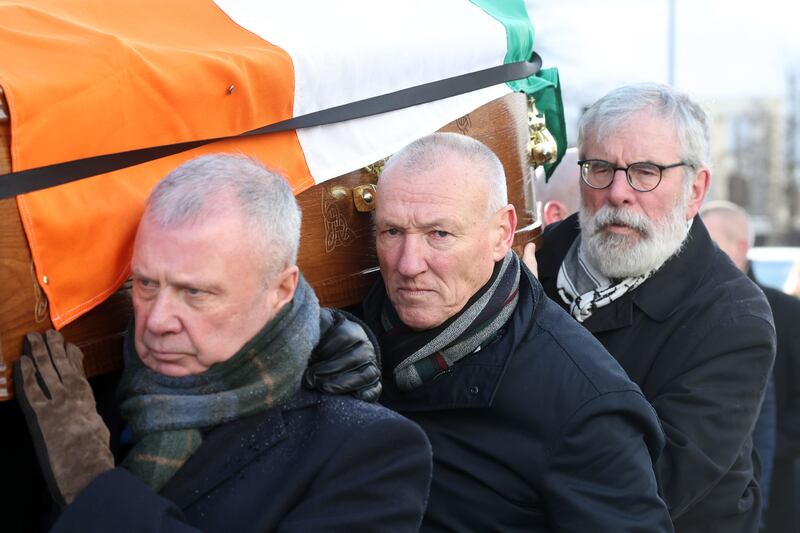 funeral of Ted Howell. PICTURE: MAL MCCANN