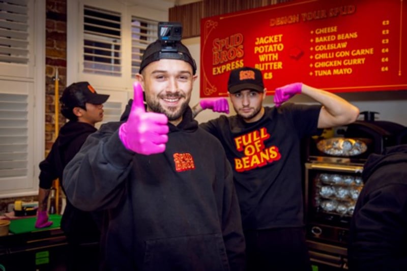 Brothers Jacob and Harley Nelson have more than 3.3 million followers on TikTok after their videos selling jacket potatoes from their tram in Preston went viral (We Create Popular)