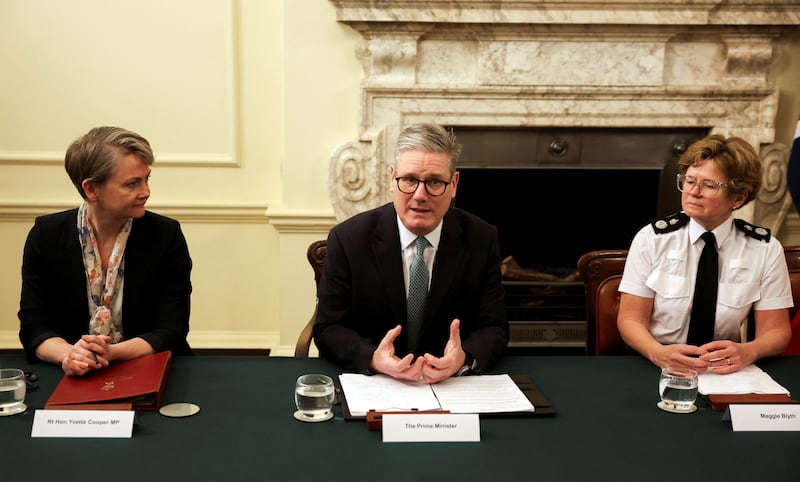 Prime Minister Sir Keir Starmer hosts a summit at 10 Downing Street