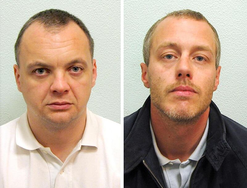 Gary Dobson (left) and David Norris who were jailed for Stephen’s murder at the Old Bailey in 2012
