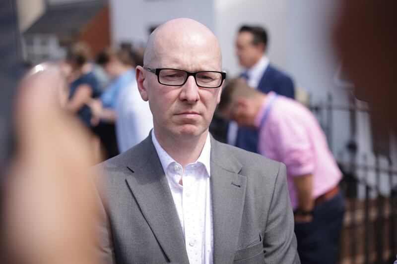 Patrick Hurley, the Labour MP for Southport, speaking to the media in Southport last summer