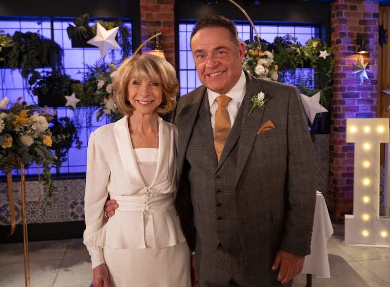 Gail Rod and Jesse Chadwick on their wedding day (ITV)