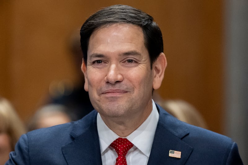 Mr Rubio appears before the Senate Foreign Relations Committee on Wednesday (Alex Brandon/AP)