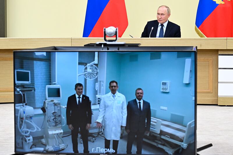 Mr Putin condemned the incursion (Sergei Bobylev, Sputnik, Kremlin Pool Photo via AP)