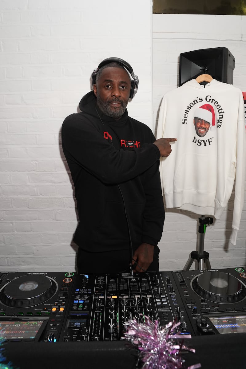 Idris Elba at the launch of his Don’t Stop Your Future (DSYF) ‘Family crimbo’ pop-up shop