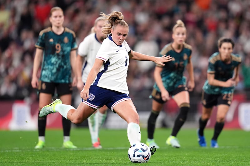 Georgia Stanway scores England’s first goal