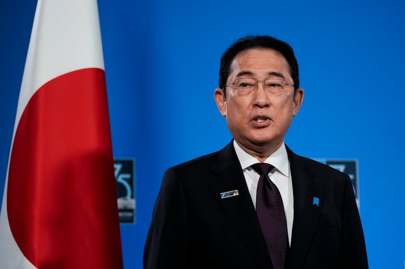 Japan’s Prime Minister Fumio Kishida (Stephanie Scarbrough/AP)