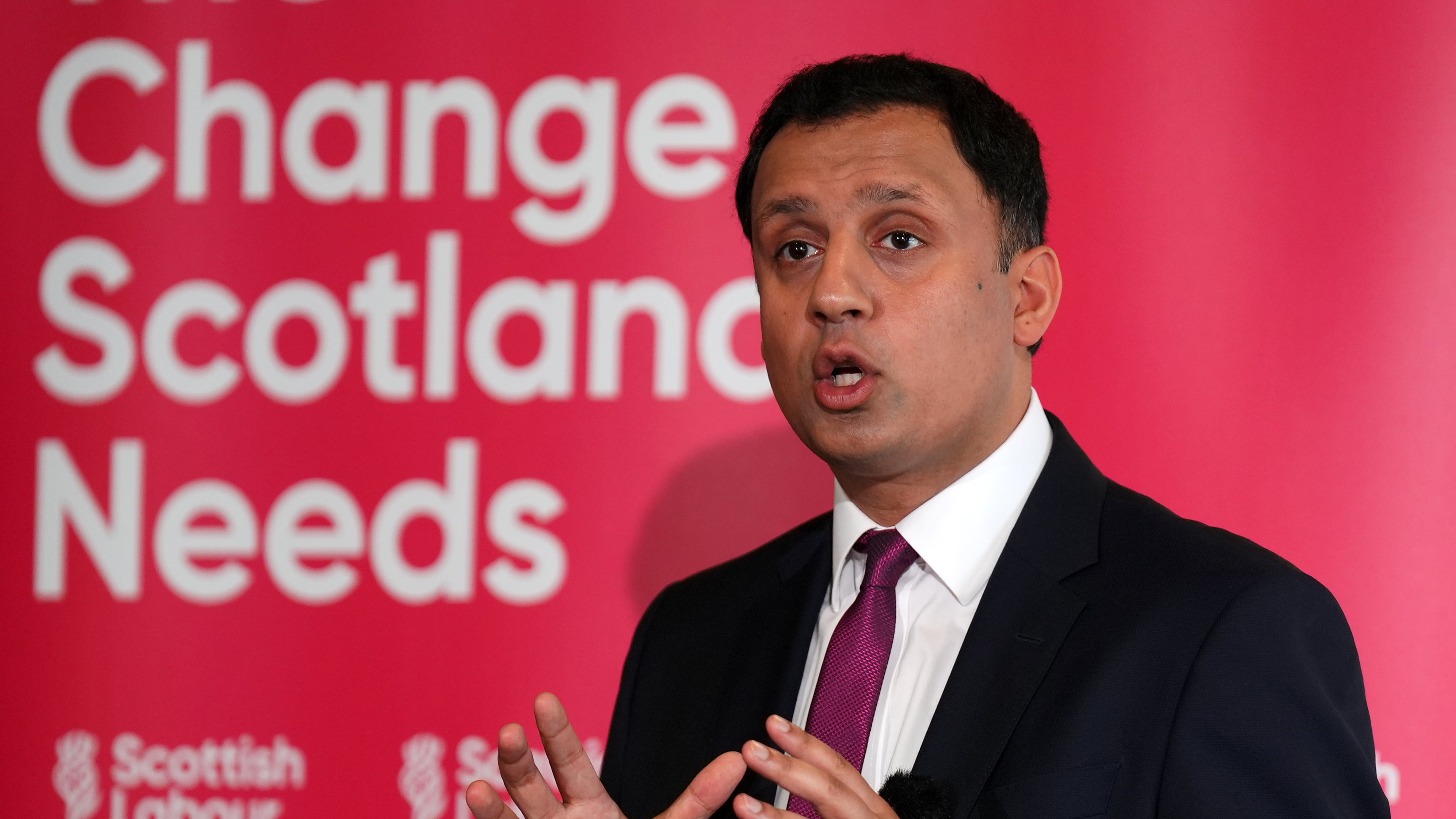 The Scottish Labour leader spoke as he entered the Glasgow count on Friday morning