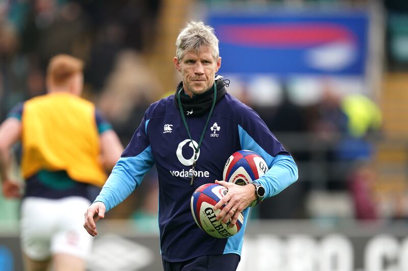 Ireland defence coach Simon Easterby, pictured, will replace Andy Farrell on an interim basis