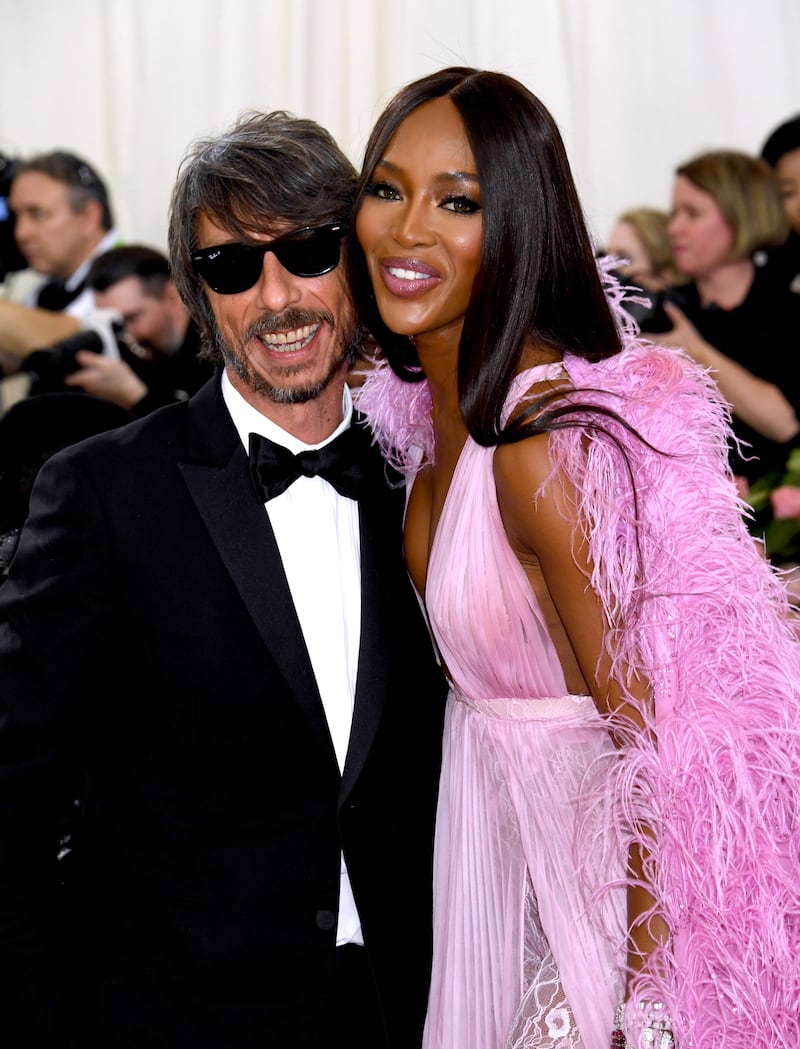 Pierpaolo Piccioli and Campbell at the 2019 Met Gala