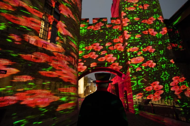 The Poppy Fields At The Tower, a sound and light show over the Remembrance period at the Tower of London