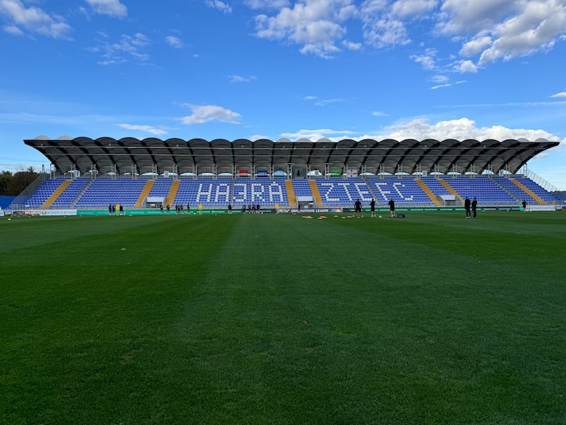 Northern Ireland trained at the ZTE Arena in Zalaegerszeg on Friday