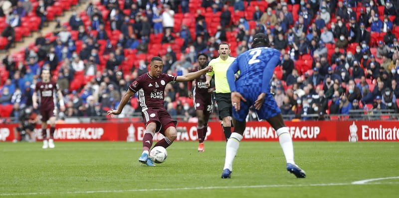 Tielemans (left) settled a tight game which saw late drama at Wembley