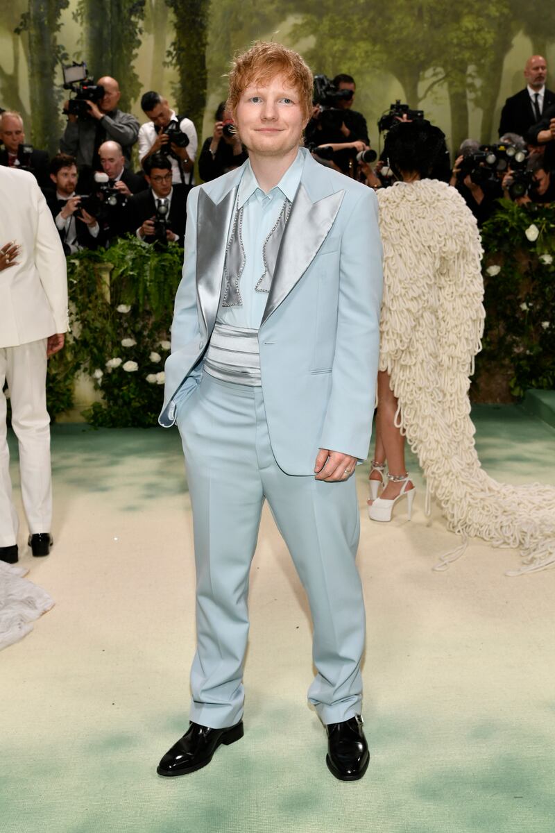 Ed Sheeran attends The Metropolitan Museum of Art’s Costume Institute benefit gala (Evan Agostini/Invision/AP)