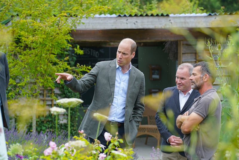 The Prince of Wales, left, during a visit to the Duchy of Cornwall nursery last year