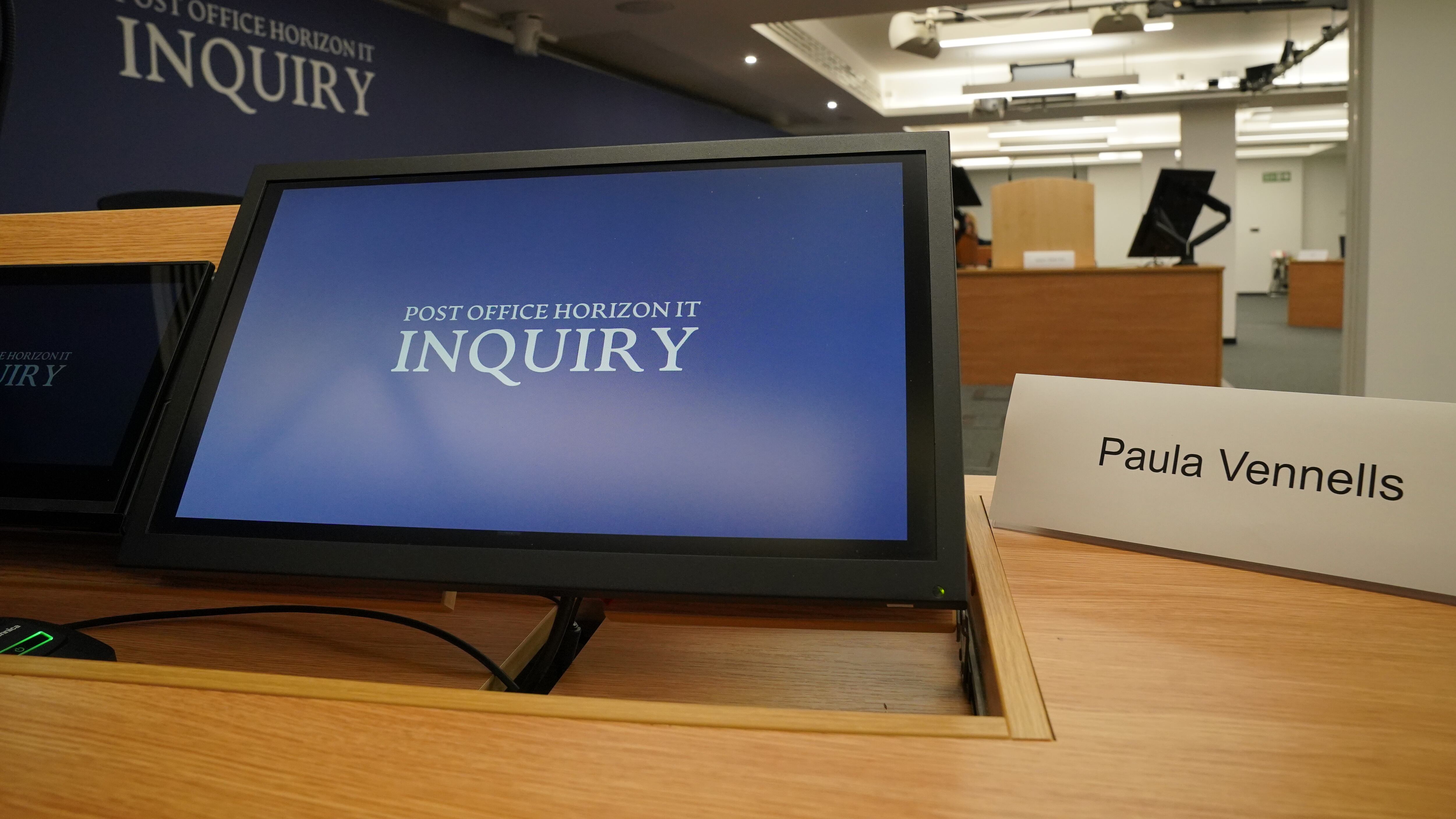 The Post Office Horizon IT Inquiry hearing room at Aldwych House in central London