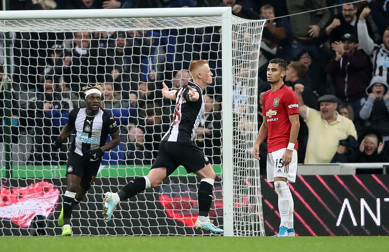 Matty Longstaff scored in Newcastle’s 1-0 win against Manchester United in October 2019