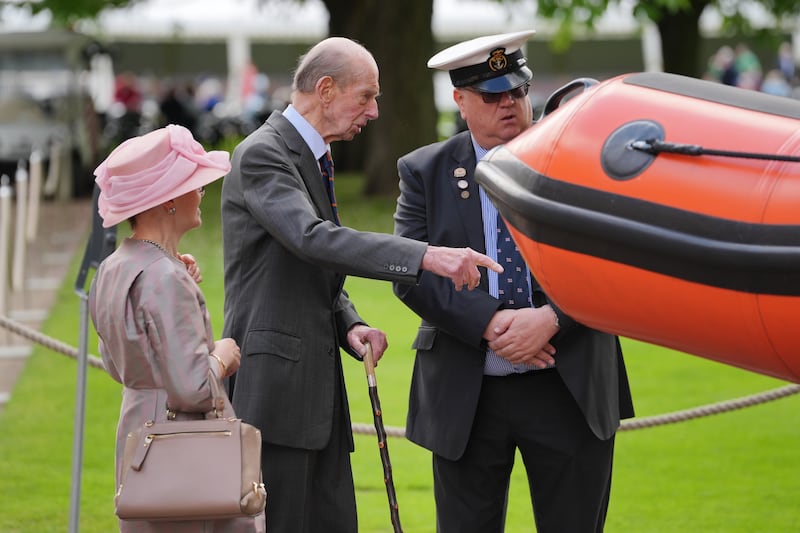 The Duke of Kent is shown an RNLI lifeboat