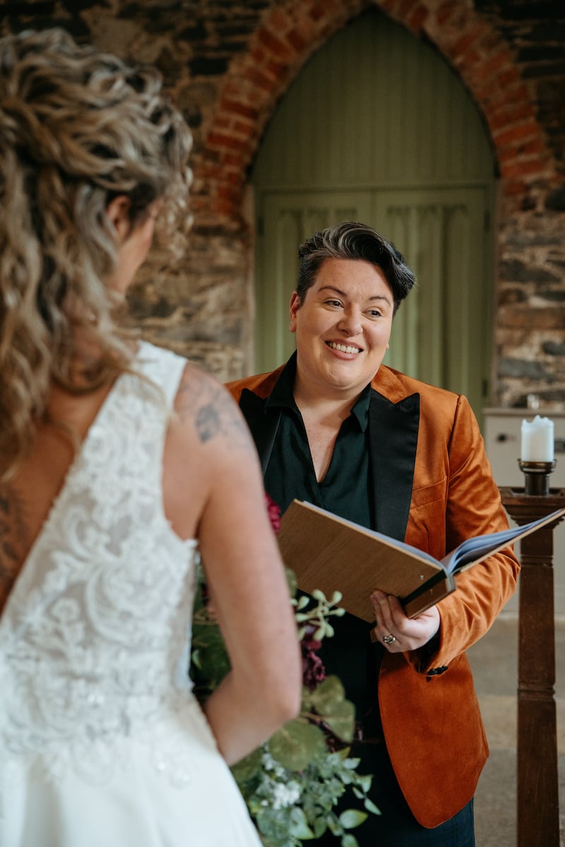 Gemma Hutton in her role as a celebrant. PICTURE: Heartlake Photography