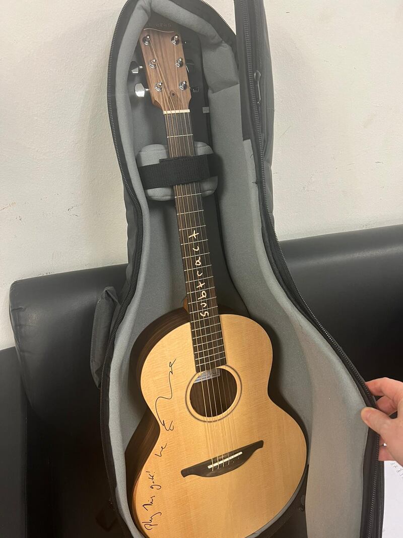 A guitar that Ed Sheeran has donated to a War Child fundraiser (War Child)