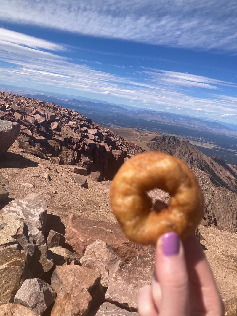 A must-try is a high altitude donut at the top of Pikes Peak