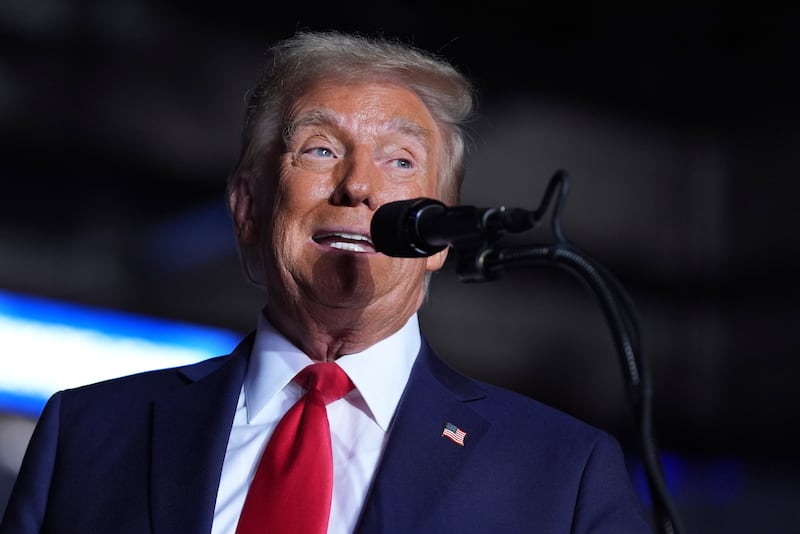 Republican presidential nominee former President Donald Trump speaks during a campaign rally (AP/Evan Vucci)