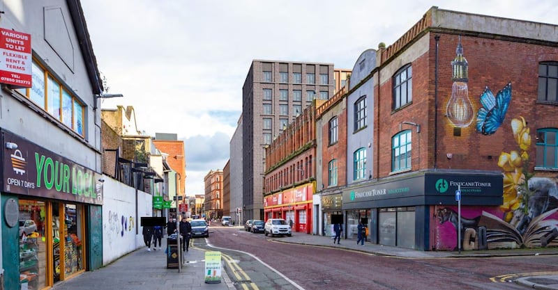 Design visual demonstrating how MRP's proposed student accommodation scheme would look from Castle Street.