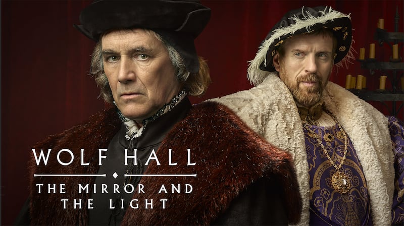 Mark Rylance, left, as Thomas Cromwell and Damian Lewis as King Henry VIII in Wolf Hall: The Mirror And The Light (BBC)