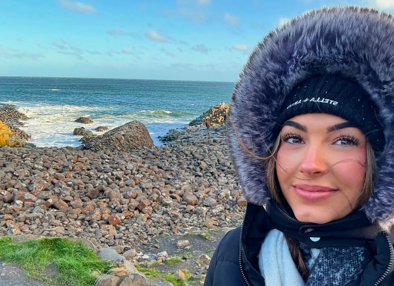 Danah on a visit to the Giant's Causeway while living in Belfast for three months ((instagram.com/danahbananaa)