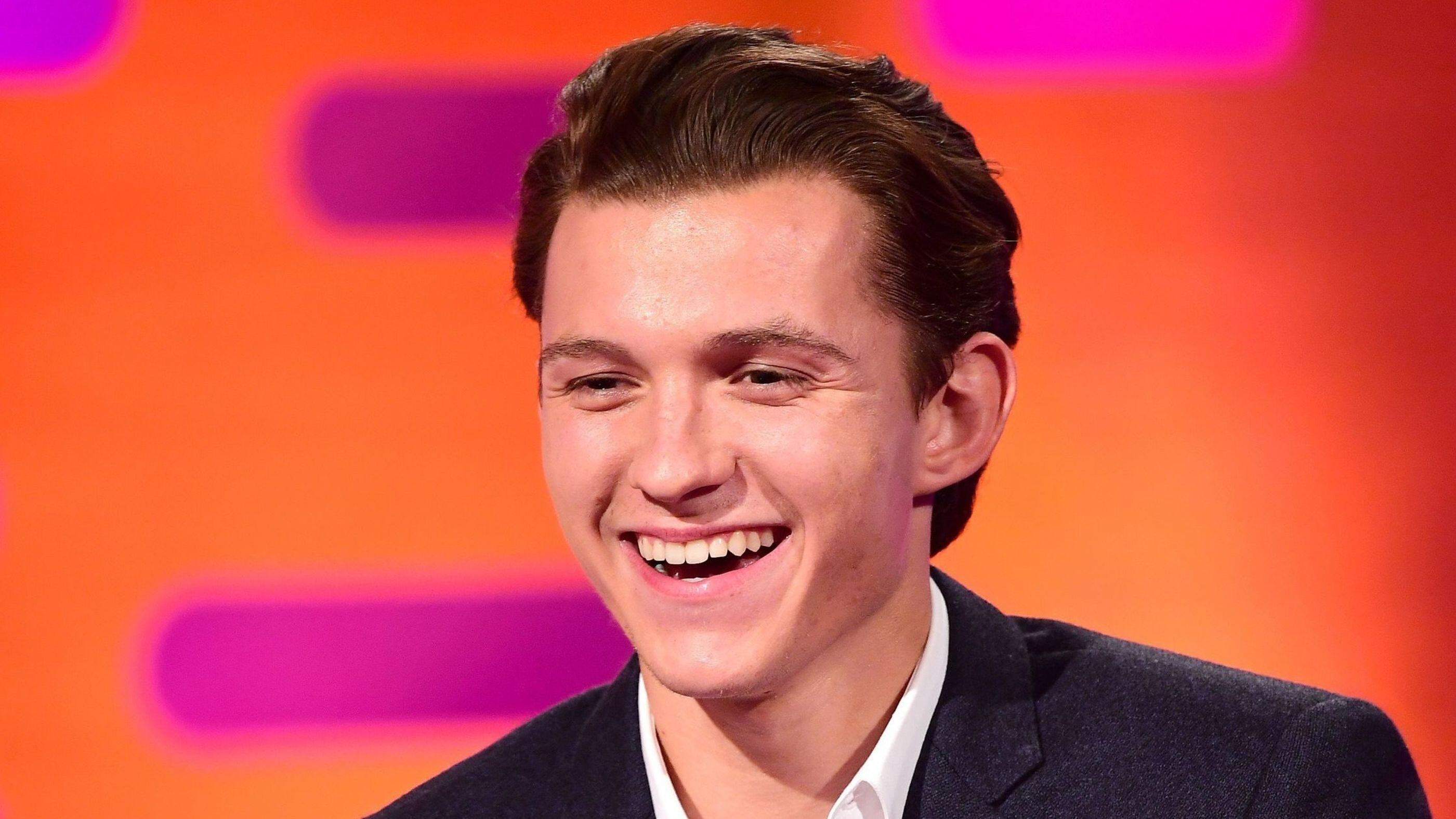 Tom Holland had fun with the online joke about him having frogs in his mouth.