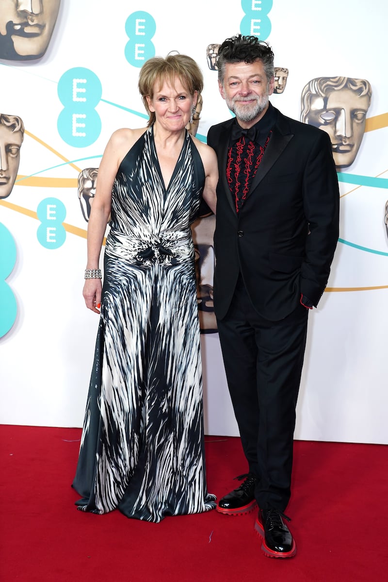 Lorraine Ashbourne with her husband, Andy Serkis