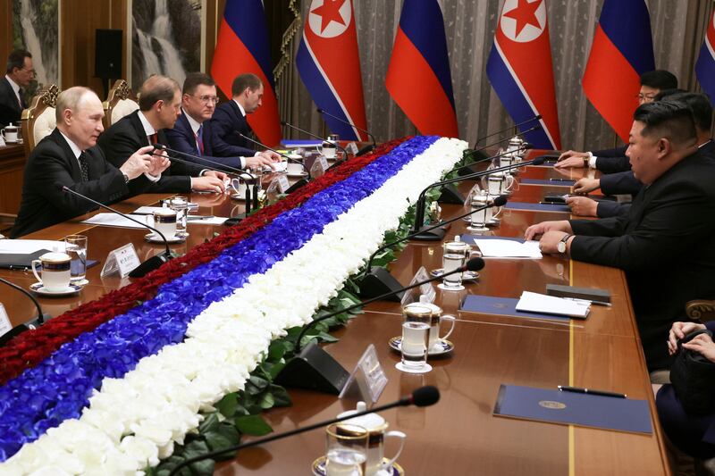 North Korea has pledged to support Russia in Ukraine (Sputnik, Kremlin Pool Photo via AP)