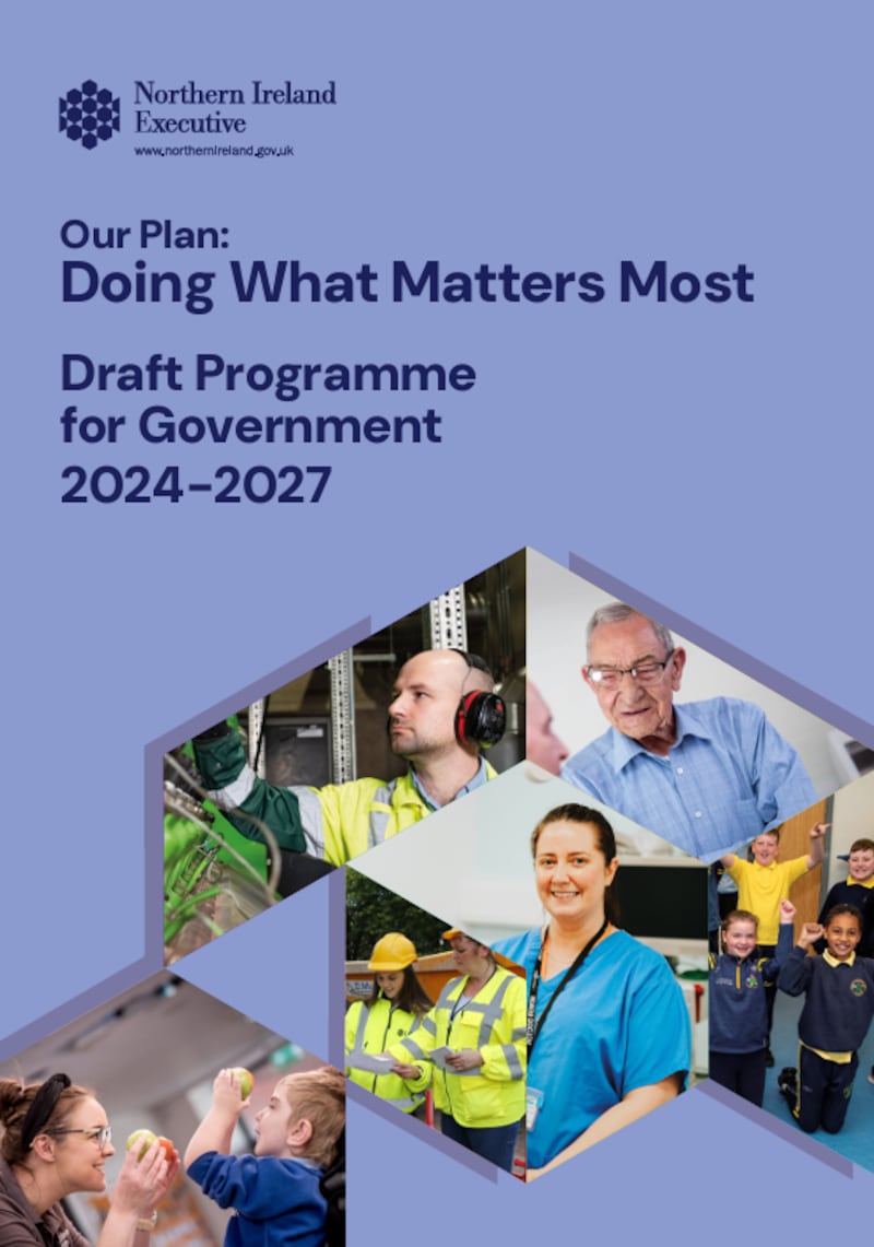 The draft programme for government will now be subject to an eight-week public consultation.