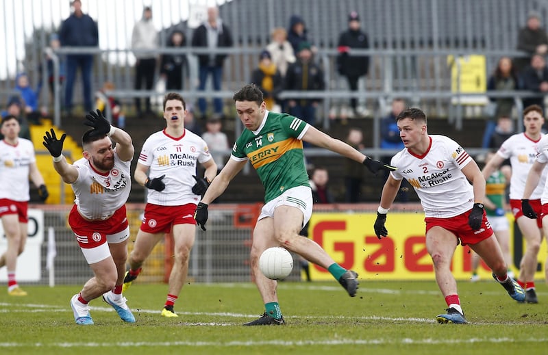 Tyrone captain Padraig Hampsey (left) marked his Kerry counterpart David Clifford in both League and Championship.