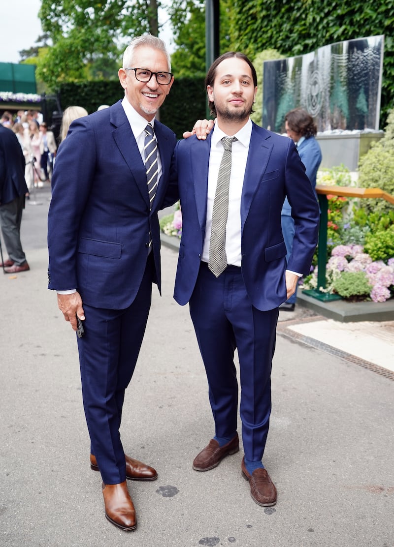 Gary Lineker and his son Tobias