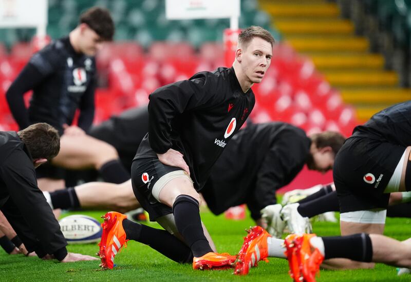 Liam Williams in training ahead of Wales’ Six Nations opener against France