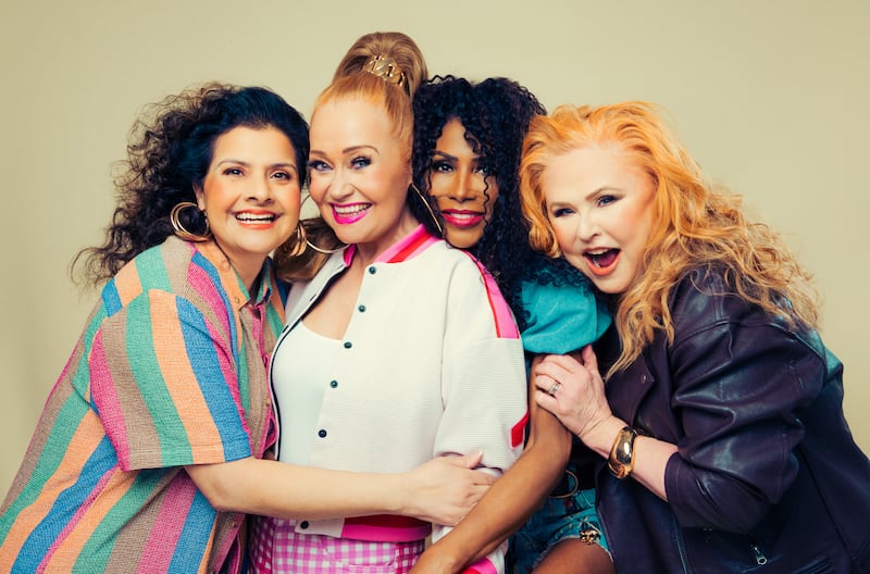 Nina Wadia, Sonia, Sinitta & Carol Decker, credit Oliver Rosser